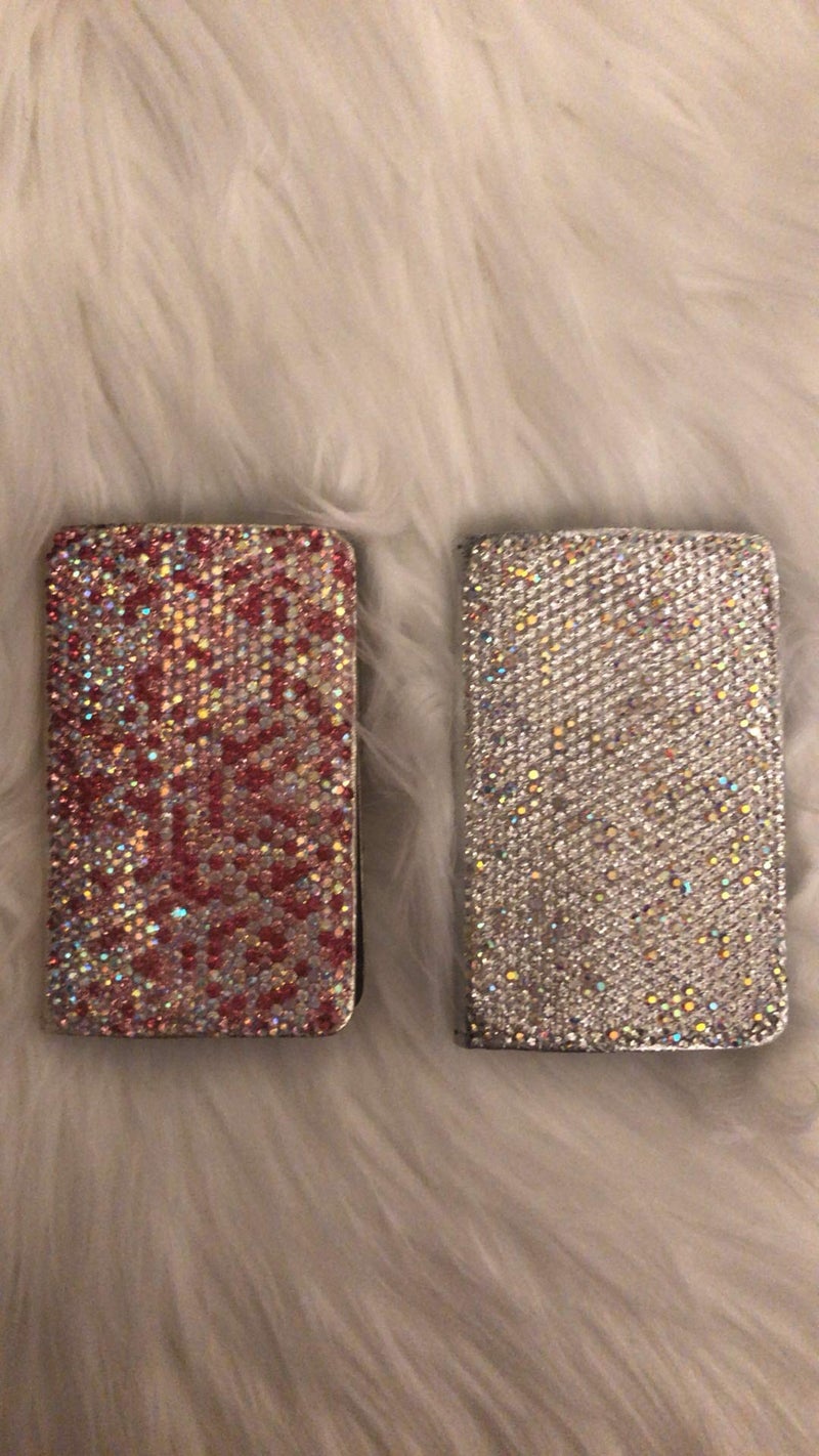 TISHAA Bling Business Card Case â€“ Luxury Name ID Credit Cards Portable Holder Wallet Pocket Organizer Crystal Rhinestone Glitter Women Accessories (White) - Image 2
